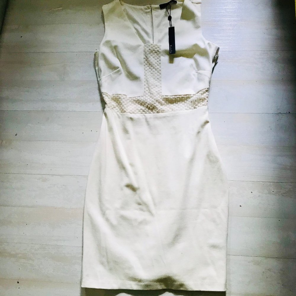 NWT Ro & De Bodycon Cocktail Dress in Ivory, S - Picture 3 of 15